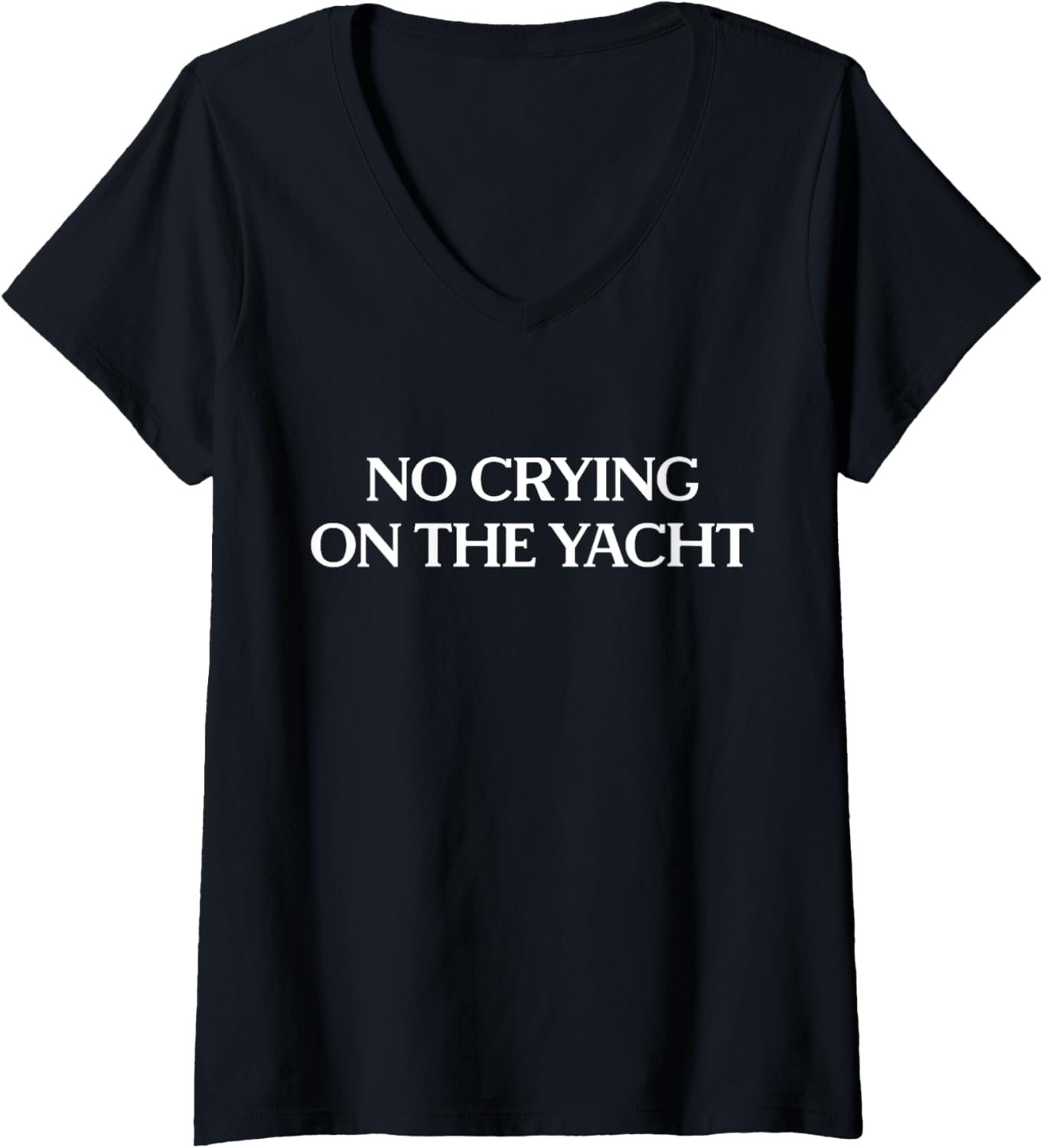 Womens No Crying On Yacht Joke Sarcastic Summer
