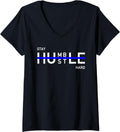 Womens Stay Humble Hustle Hard Entrepreneur Hustler V Neck