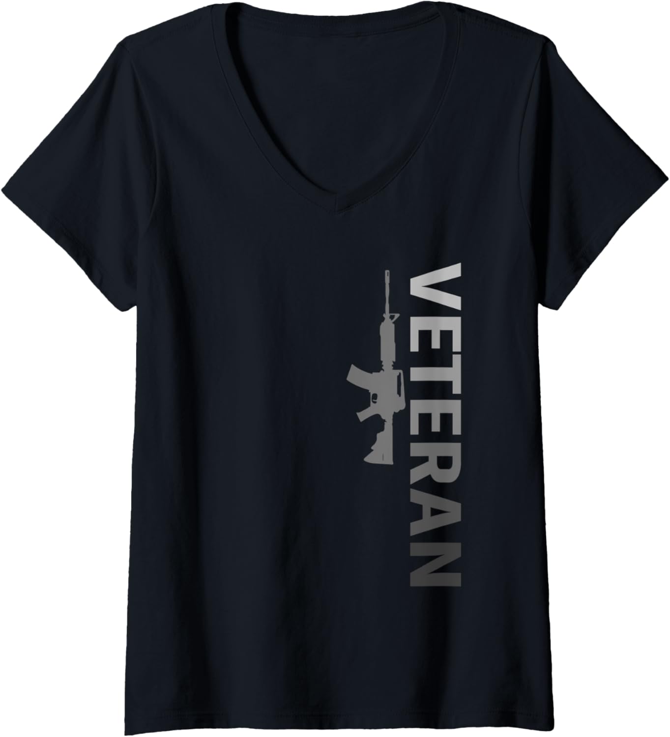 Womens Veteran Gun T Shirt Veteran Dad Grandpa Us Veteran V Neck