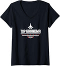 Womens Top Gun Mothers Day Top Grandma V Neck