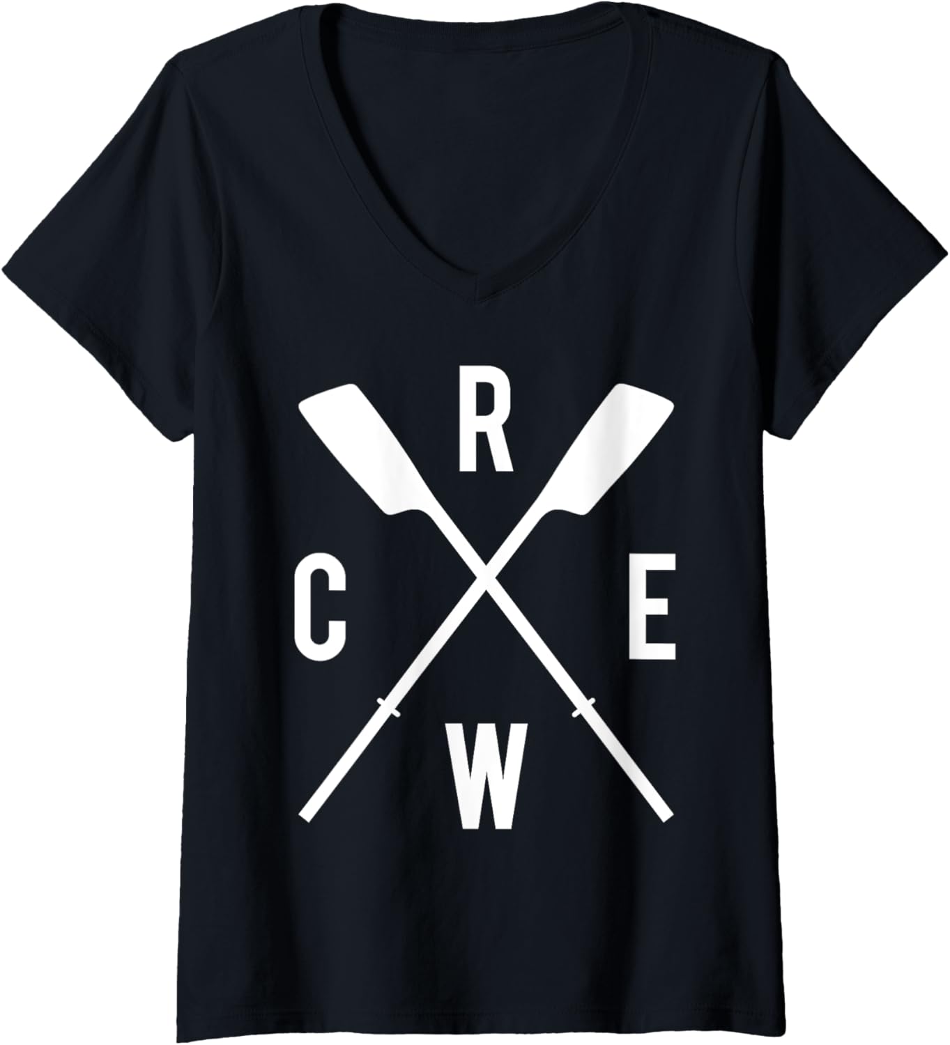 Womens Crew Rowing Boat Oars V Neck