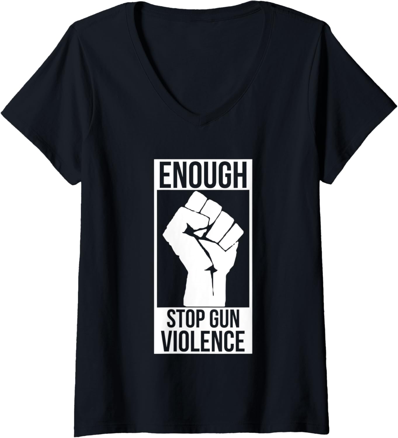 Womens Enough Stop Gun Violence Enough Gun Control Anti Gun V Neck