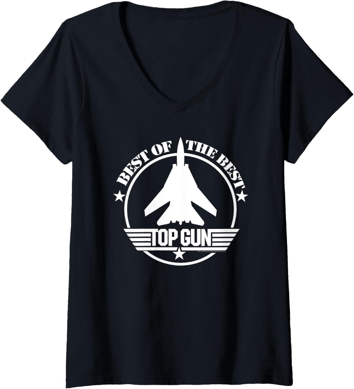 Womens Top Gun Best Of Best Icon Action Movie V Neck
