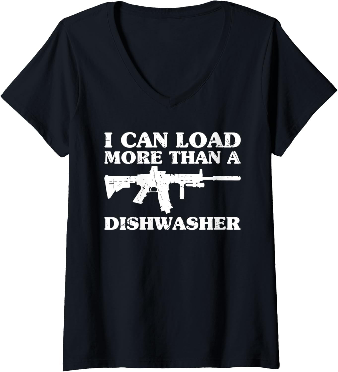 Womens I Can Load More Than A Dishwasher Shirt Ladies Gun V