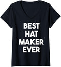 Womens Best Hat Maker Ever V-Neck