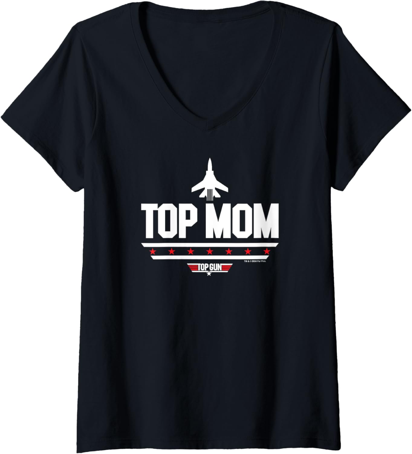 Womens Top Gun Mothers Day Top Mom V Neck