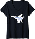 Womens Top Gun Talk To Me Goose Jet Silhouette Action Movie V