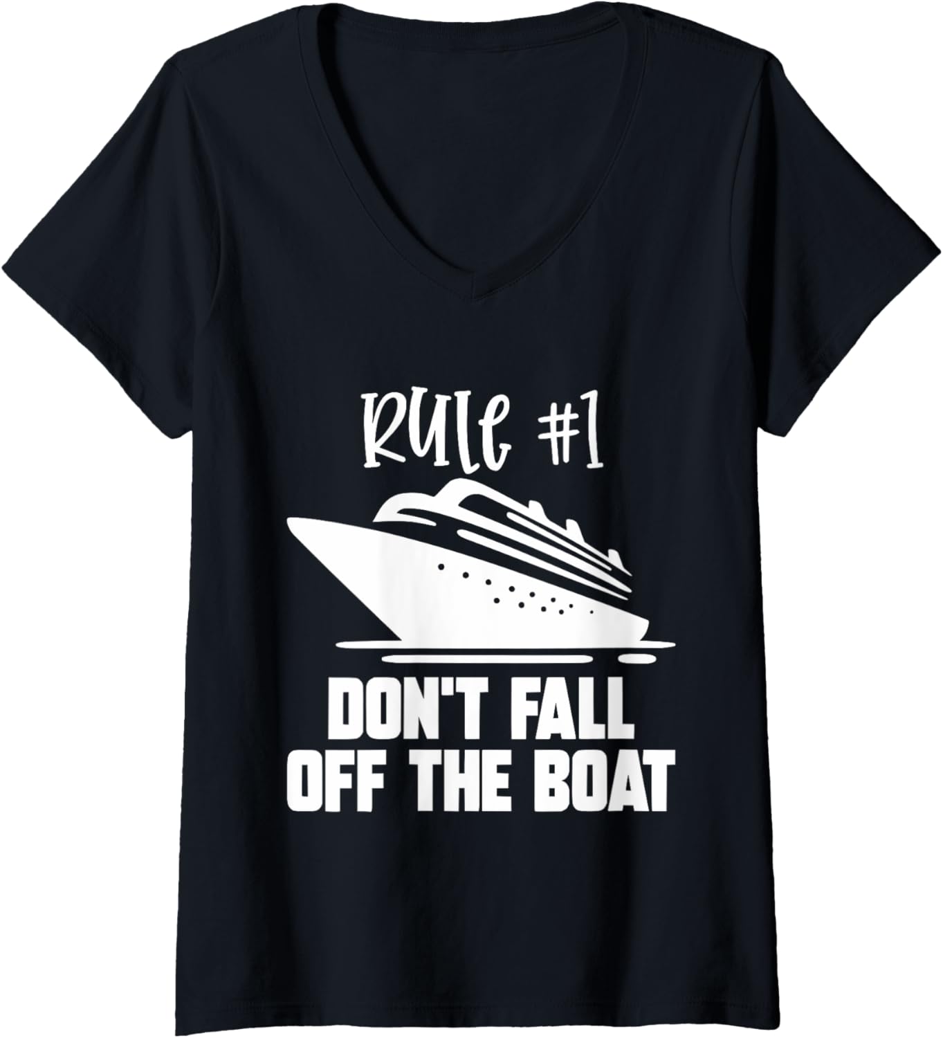 Womens Rule 1 Don Fall Off Boat Funny