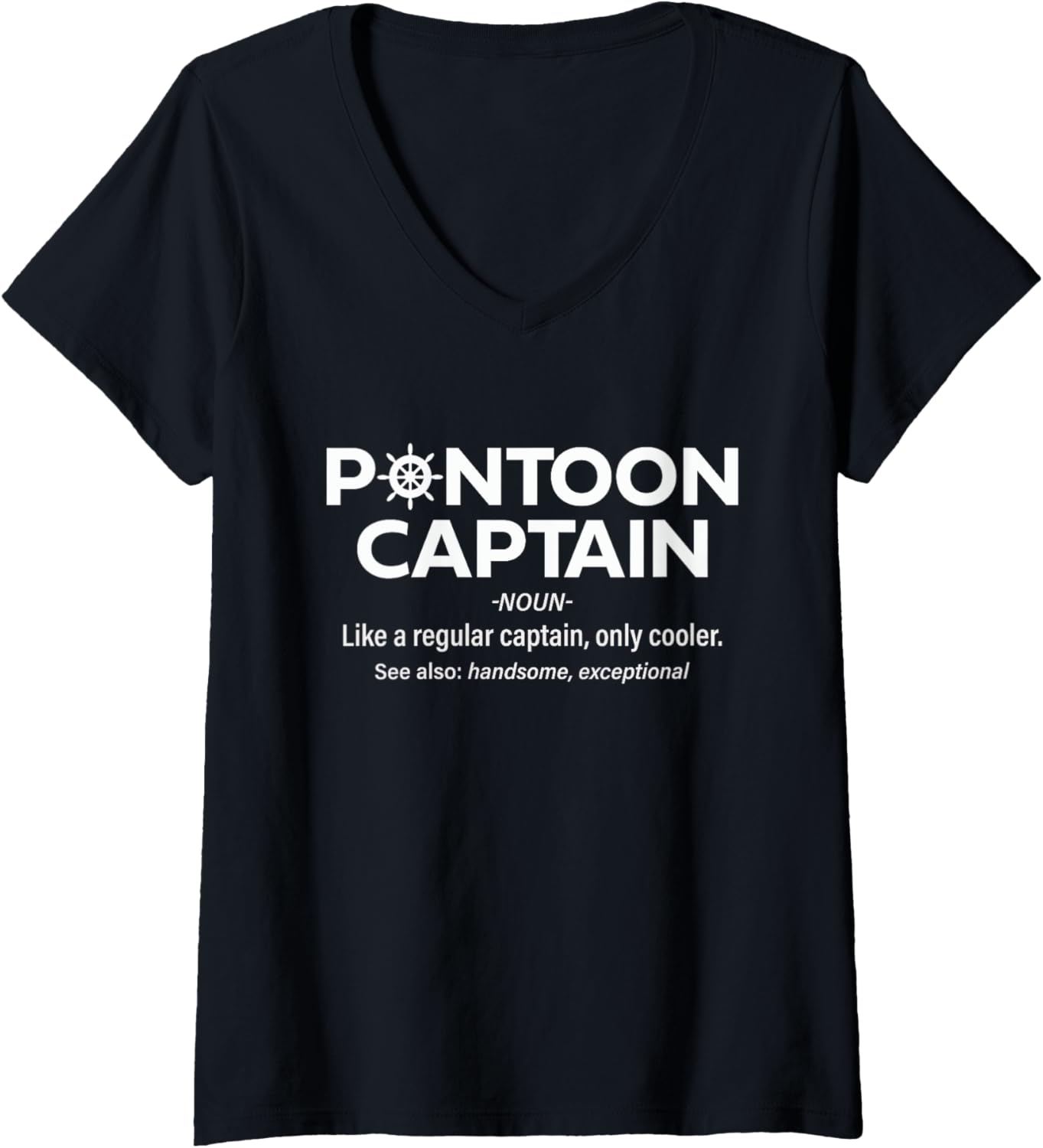 Womens Pontoon Captain Definition Funny Boating Pontoon Boat