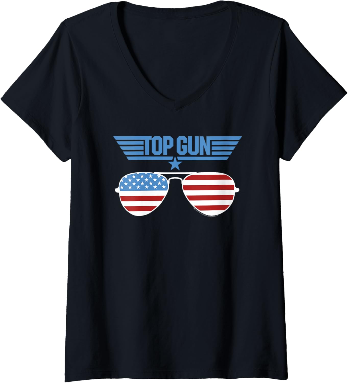 Womens Top Gun White Aviator Sunglasses With Logo Action Movie V Neck