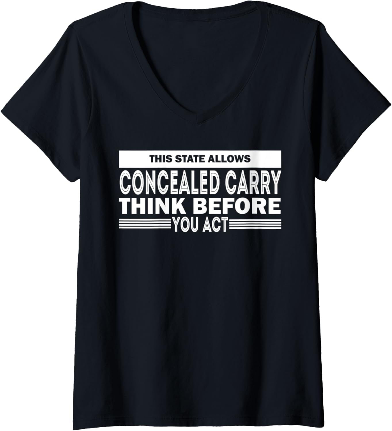 Womens This State Allows Concealed Carry Pro Gun Owner Rights V Neck