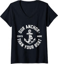 Womens Anchor Costs More Than Boat V Neck