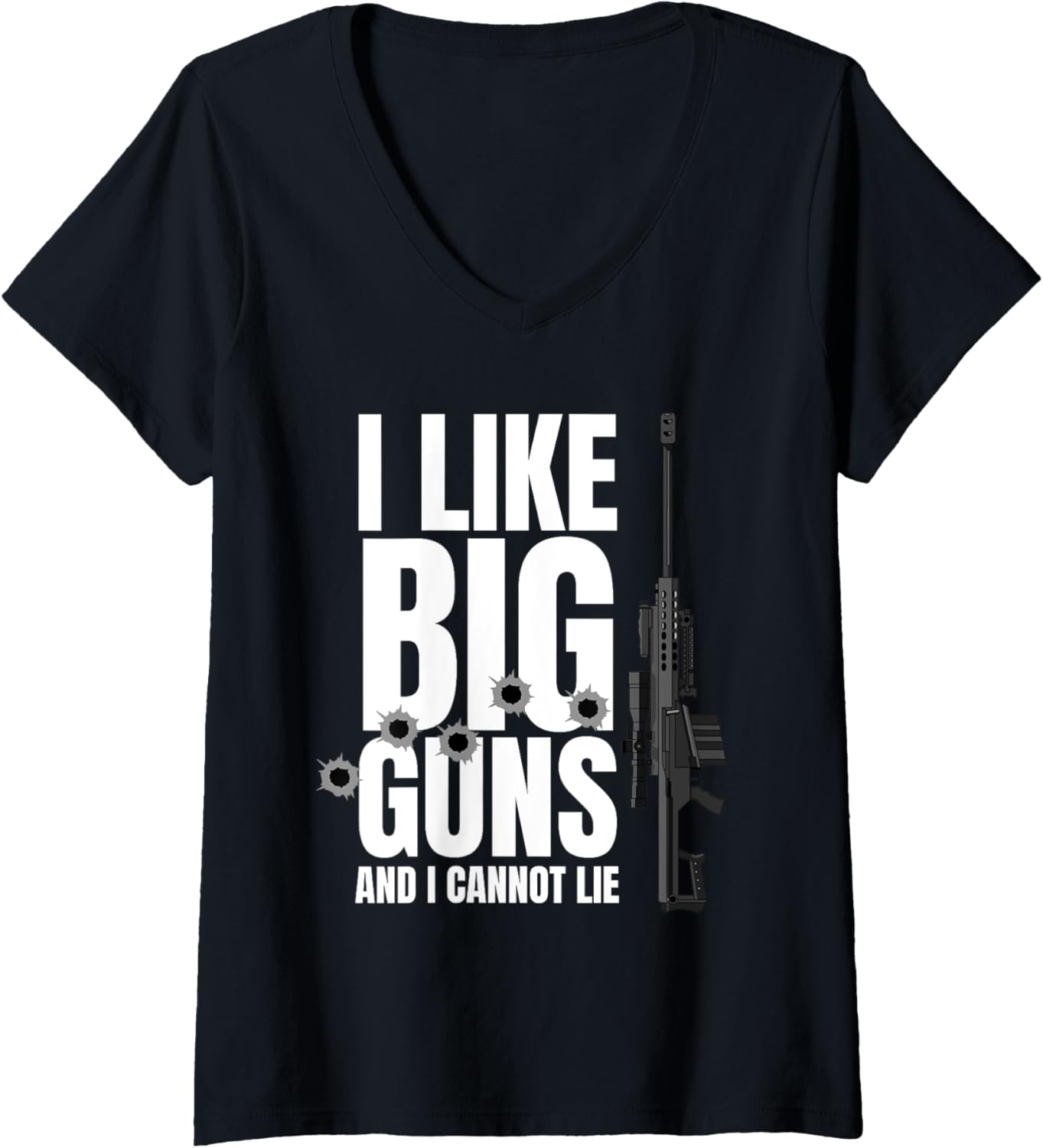 Womens I Like Big Guns T Shirt Men Women Adults Gun Rifle