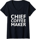 Womens Chief Coffee Maker V-Neck