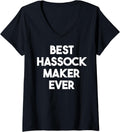 Womens Best Hassock Maker Ever V-Neck