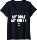 Womens My Boat My Rules Funny Captain Boater
