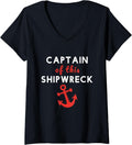 Womens Boating Funny Captain Of Shipwreck Boat Anchor