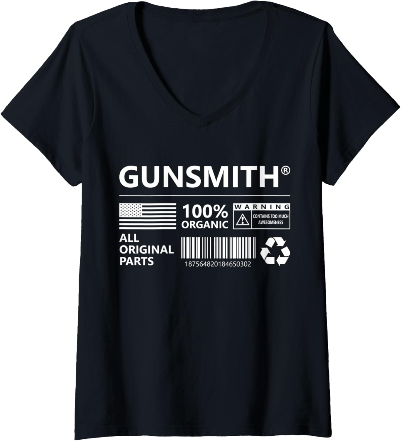 Womens Gunsmith Marking Gunsmithing Gun Fixer Maker Funny V Neck
