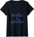 Womens Boating Floating V Neck