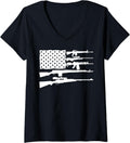 Womens American Us Usa Flag Gun Rifle T Shirt Men Women Adults
