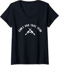 Womens Come Take Them Second Amendment Gun Rights Pro Gun V Neck