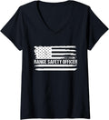 Womens American Firearms Instructor Gun Range Safety Officer V Neck