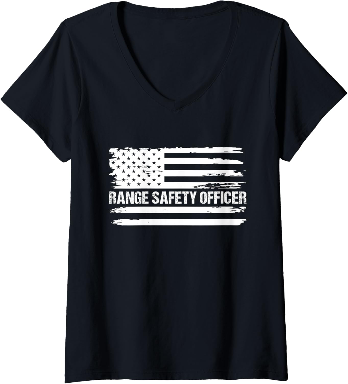 Womens American Firearms Instructor Gun Range Safety Officer V Neck