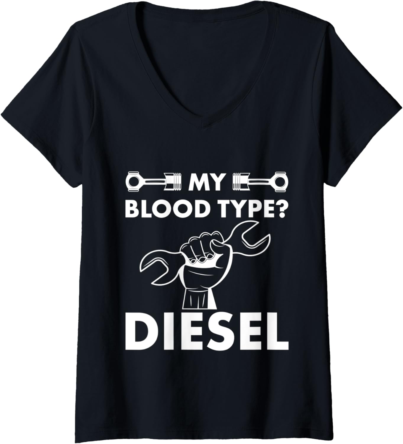 Womens My Blood Type Diesel Car Auto Truck