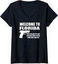 Womens Welcome To Florida Pro Gun V Neck