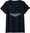 Womens Top Gun Maverick Logo V Neck