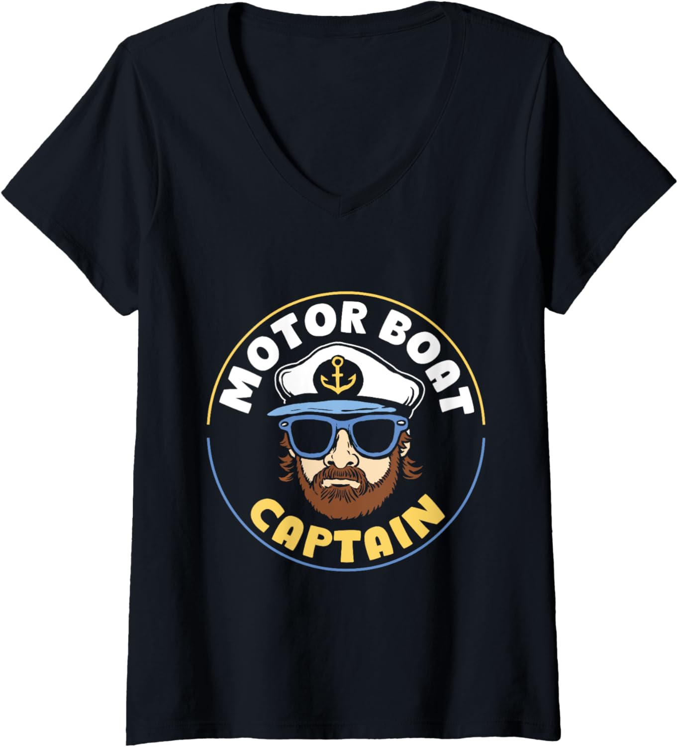 Womens Motor Boat Captain Nautical Boating Design V