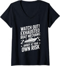 Womens Exhausted Boat Mechanic Annoy At Own Risk