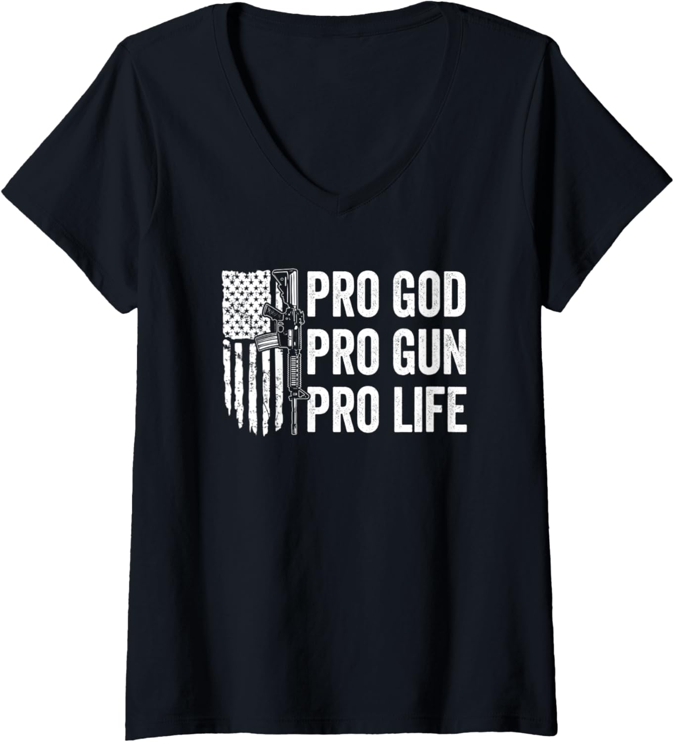 Womens Pro God Pro Gun Pro Life Usa Christian Guns Owner Flag