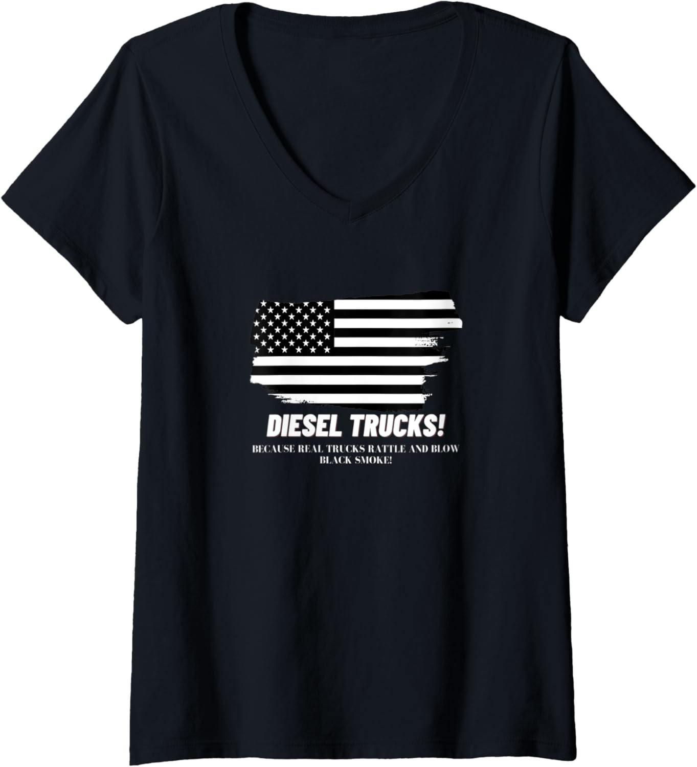 Womens Diesel Trucks Hotrod Man Designs V Neck
