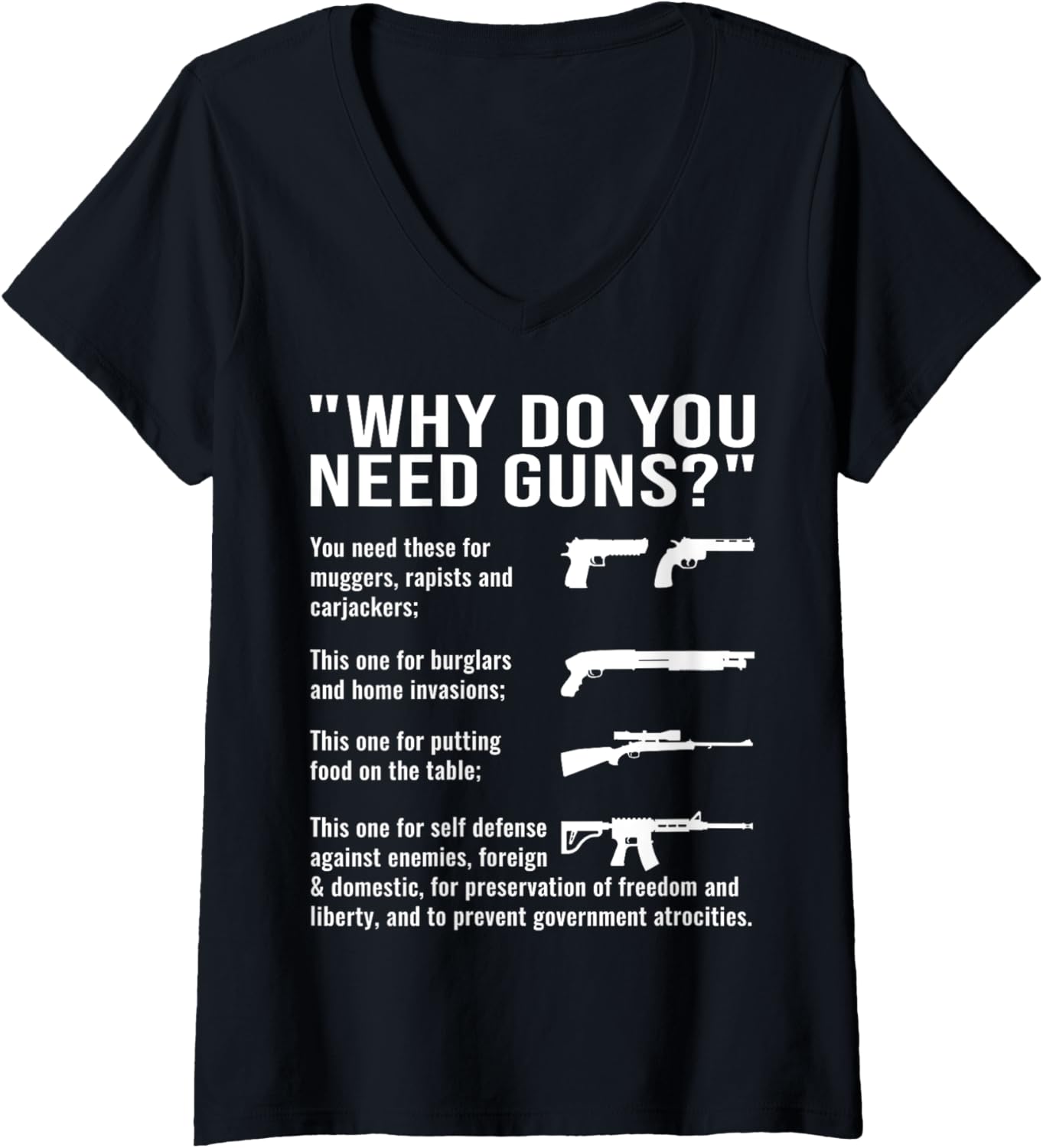 Gun Owner Why You Need Guns Funny Gun Lover Gun Enthusiast V