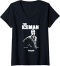Womens Top Gun Iceman White Photograph Action Movie V Neck