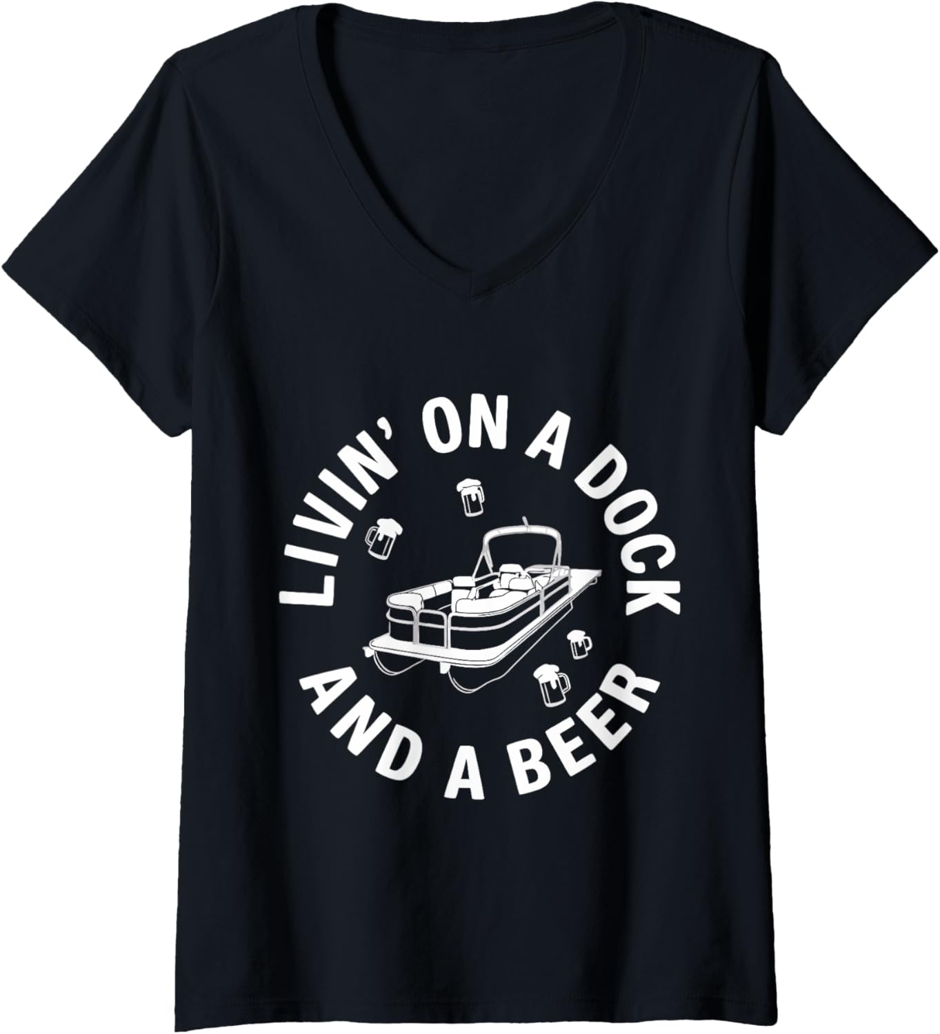 Womens Livin U2019 On A Dock A Beer