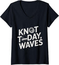Womens Knot Today Pontoon Boat V Neck