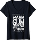 Womens Happiness Is A Warm Gun T Shirt Shooting Skills T Shirt