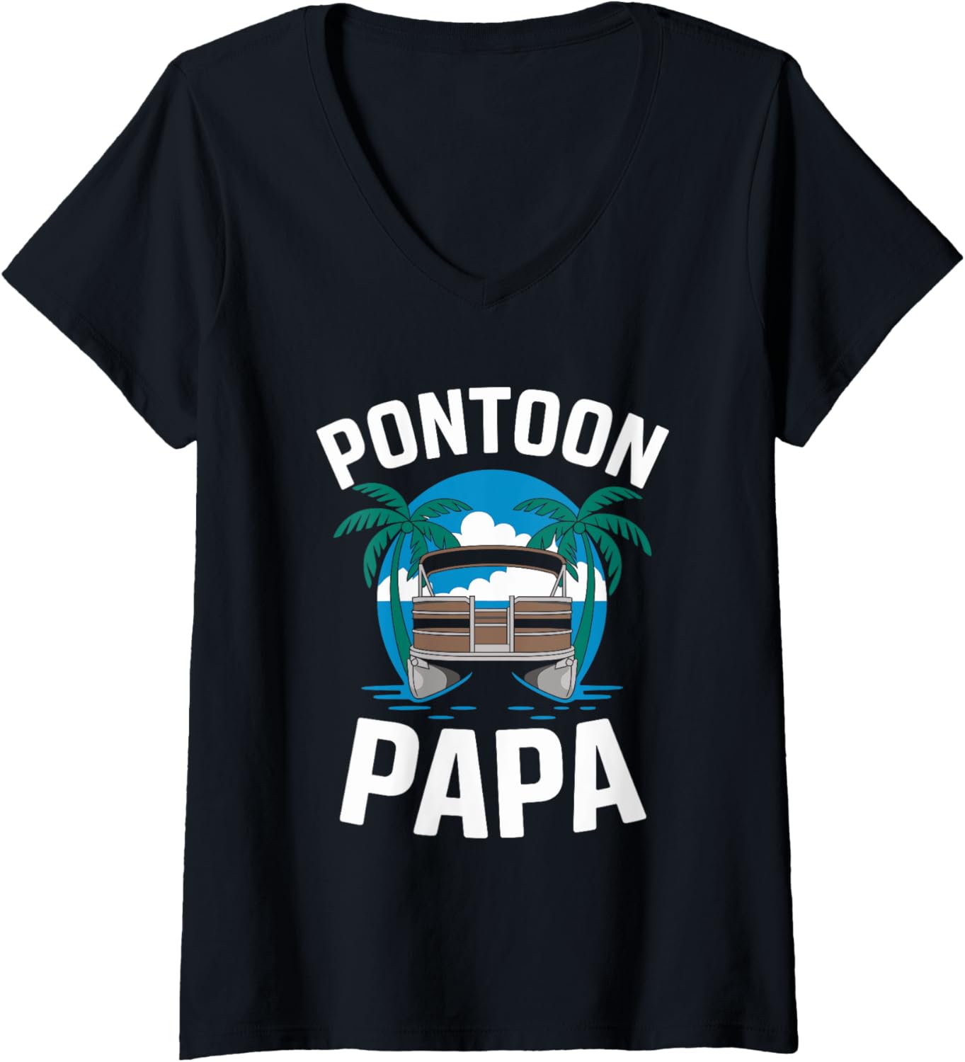 Womens Boating Pantooning Boat Captain Father Pontoon Papa