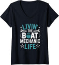 Womens Livin Boat Mechanic Life Boat Maintenance Repair