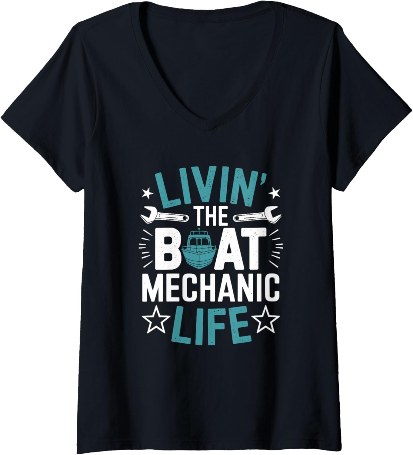Womens Livin Boat Mechanic Life Boat Maintenance Repair