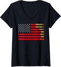 Womens Gun Enthusiast July 4Th Ammo Usa Flag Gun Owner Ammunition V