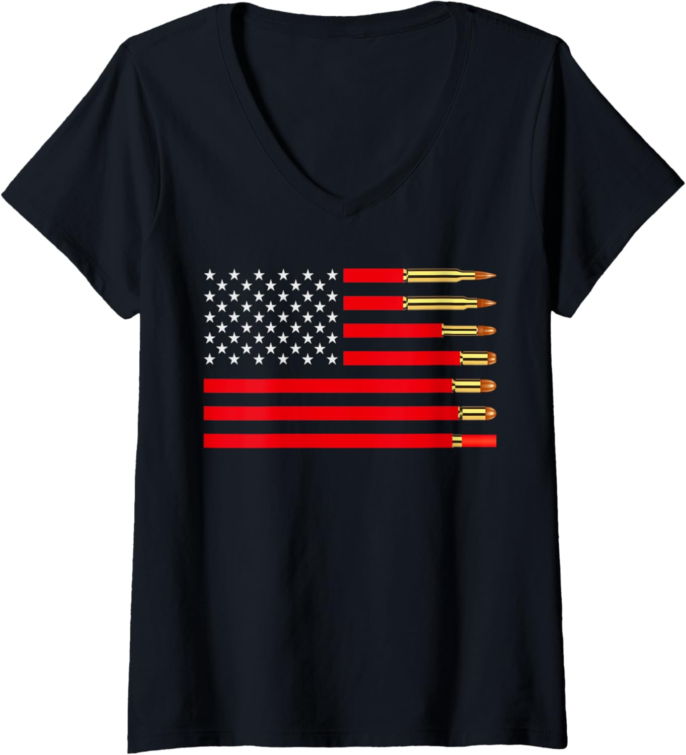 Womens Gun Enthusiast July 4Th Ammo Usa Flag Gun Owner Ammunition V