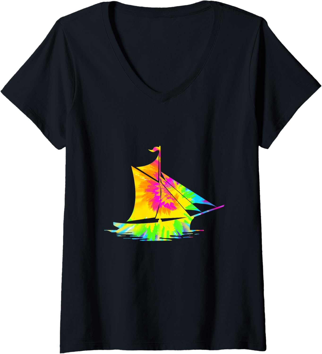 Womens Sailing Sailboat Sailor Yacht Boat Tie Dye