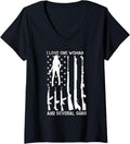 Womens I Love One Woman Several Guns Funny Guns Husband V Neck