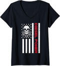 Womens Truck Diesel Power Us Flag Skull Patriotic