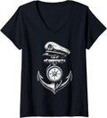 Womens Anchor Compass Sailor Boating Nautical Sailing V