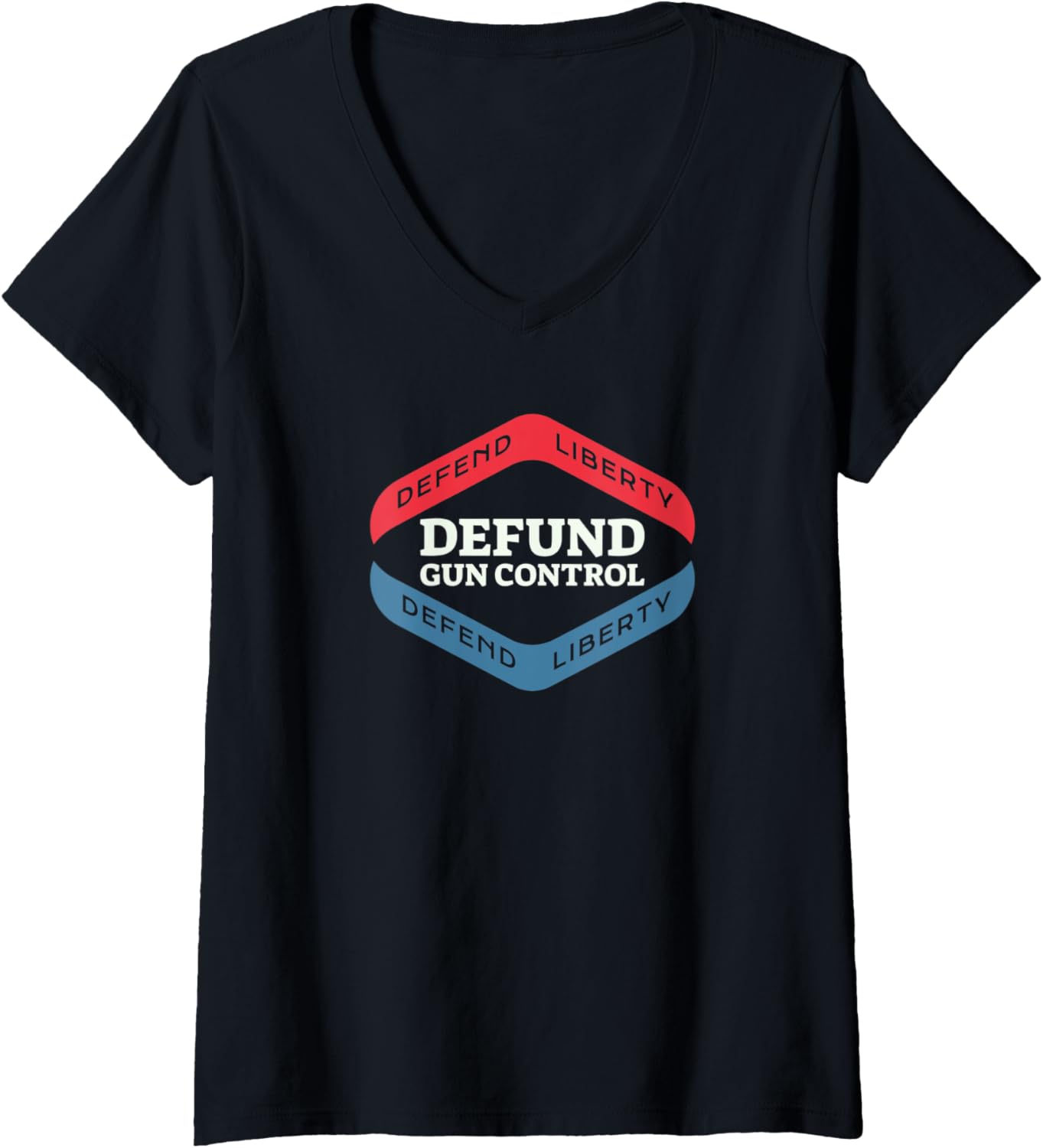 Womens Defund Gun Control 2A 2Nd Amendment Pro Gun V Neck