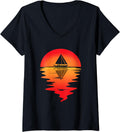 Womens Sailboat Sunset Vintage Sailing Sail Boat Sailor